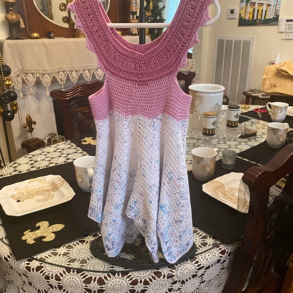 Hand crocheted Toddler Girls Dress size 2T - Picture 13 of 15